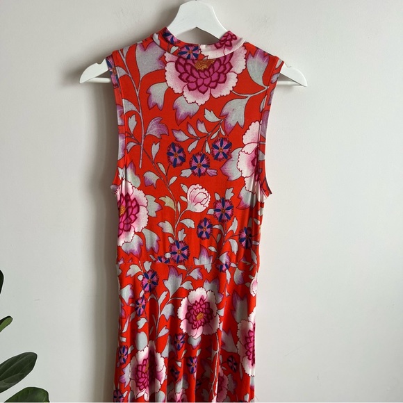 Anthropologie Maeve The Cleary Floral Mockneck Dress Size S With Pockets - Picture 6 of 13